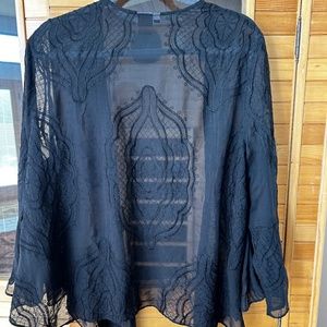 Tianello Lace wrap layer top - Small black